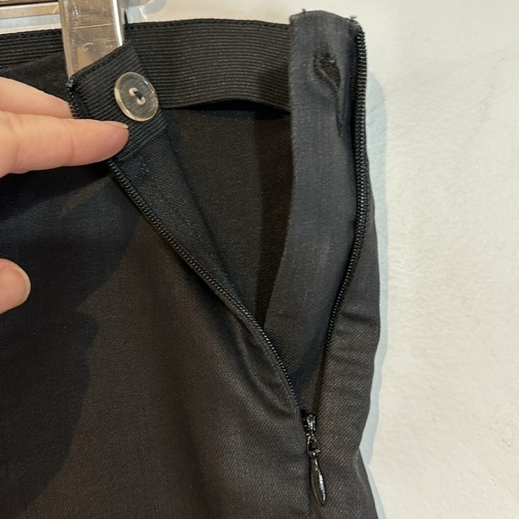 COS black shiny stretch trousers with side zip size 10 - Picture 7 of 10